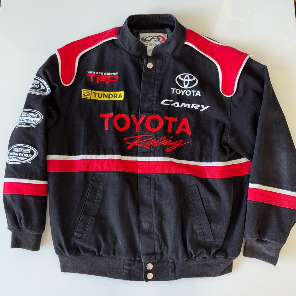Vintage Toyota TRD Racing Nascar Bomber Jacket Mens Large Sprint Cup Series Rare